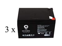 SPS Brand 12V 12Ah Replacement Battery for Hoveround Activa Wheelchair (3 Pack)