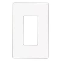 Eaton 9521WS-6PK Aspire Thermoplastic 1-Gang Screwless Mid-Size Wall Plate, White Satin (6 per Zack Pack)