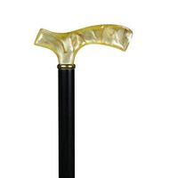 Fritz Acrylic Lemon Chiffon Handle W/Black Wooden Shaft