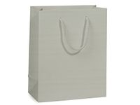 Matte Laminated Gift Bags - Silver Matte Gift Bags Cub Bulk 8x4x10" (100 Bags) - Wraps-MTCBSI