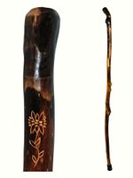 RMS Natural Wood Walking Stick - 48 Inch Handcrafted Wooden Hiking Stick and Trekking Pole with Wrist Strap - Ideal for Men or Women with Active Outdoor Lifestyle (Smooth Handle, 48 Inch)