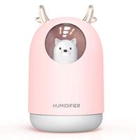 Rockano 200ml Cool Mist Ultrasonic Humidifier by Quooz with Aromatherapy Essential Oil Diffuser Has High and Regular Mist Settings Auto Shut-Off and Adjustable Light Options