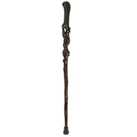 DENJI Ebony Old Man Leading a Walking Stick Cane Mahogany Walking Stick Cane Wood Cane Walking Stick, Black