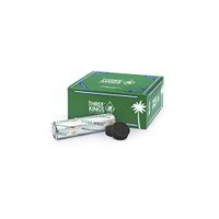THREE KINGS COCONUT Charcoal Box 33MM: Supplies for HOOKAHS - 100PC Box of Natural Non Quick Light Shisha COALS for Hookah Pipes. These Coconut Natural COALS are Perfect