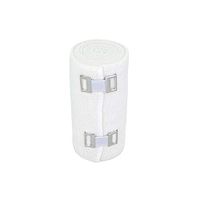 GT USA Organic Cotton Soft Woven White (4"Wide,Single) | Cotton Elastic Bandage Wrap | Latex Free | Metal Clip Fasteners | Hypoallergenic Compression Roll |for Sprains & Injuries
