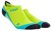 Men’s No Show Compression Running Socks - CEP (Lime/Hawaii Blue) III