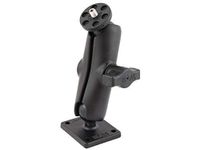 RAM MOUNTS (RAM-B-347-366U Flat Surface Mount 2" X 2.5" Square Base, Double Socket Arm and 1/4"-20 Camera Threaded Adapter