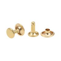 uxcell 20 Sets Double Cap Rivets Round Rivet Fasteners for Leather Craft Decorations 10mm 12mm