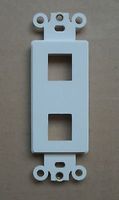 DECORA KEYSTONE JACK 1 2 3 4 6 PORT MODULAR WALL INSERTS PLASTIC COVER WALL PLATE WHITE (2 Port)