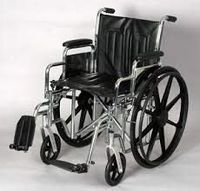 Wheelchair - 18" Seat Width Detachable Desk Arm Wheelchair with Swing Away Removable Footrests