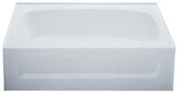 Kinro Composites W2754A RH-SPK White ABS Bath Tub with Apron