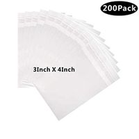 P-SOTER 3 x 4-inch 200Pcs Crystal Clear Resealable Cello Cellophane Bags for Candy Cookies Cards Crafts