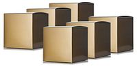 6 Pack of Premium Gold Square High Gloss Gift Boxes for Party Favors, Coffee Mug, Candy, Size - 6 x 6 x 6