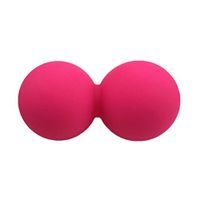 SUPVOX Peanut Massage Ball Double Lacrosse Ball Silicone Rubber Yoga Therapy Ball for Foot Neck Physical Trigger Point Pain Relief (Rose Red)