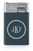 Personalized Blue Zino ZM Jetflame Cigar Lighter with Free Laser Engraving (Roman Monogram)