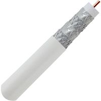 350ft WHITE QUAD-SHIELD RG-6 COAXIAL CABLE 18AWG CENTER CONDUCTOR 3Ghz 75 Ohm UL ETL CM FOR IN-WALL INSTALLTION UV PROTECTED DISH NETWORK ANTENNA HDTV BROADBAND INTERNET BULK COAXIAL CABLE