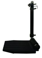New Solutions FRB412L Top Latch Footrest Black Hemi Pin Spacing Left Plastic Footrest Wheelchair