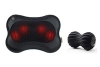 Zyllion Massager Bundle - Shiatsu Back and Neck Massager & Vibrating Peanut Massage Ball