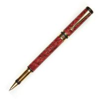 Elite Rollerball Pen - 24kt Gold - Red Box Elder