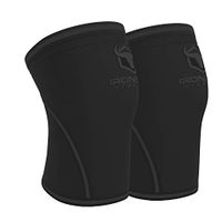 Knee Sleeves 7mm (1 Pair) - High Performance Knee Sleeve Support For Weight Lifting, Cross Training & Powerlifting - Best Knee Wraps & Straps Compression - For Men and Women (Black/Charcoal, XX-Large)