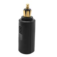 Everpert 12V European Plug Motorcycle DIN Socket Cigarette Lighter Adapter Black