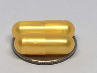 Empty Gelatin Capsules Size 0 UNJOINED Yellow Gold (500)