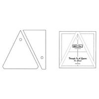 Bloc Loc Triangle in a Square on Point 4" x 4" Acryllic Ruler