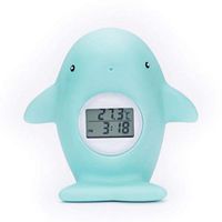 Ugthe Bathroom Accessories Cartoon Whale Digital Electronic Timing Light Alarm Baby Bath Water Thermometer