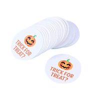 SUPVOX Halloween Gift Tags - 50 Pieces Pumpkin Halloween Favor Tags - Trick or Treat Tags - Halloween Party Tags for Halloween Gifts Candy Bags