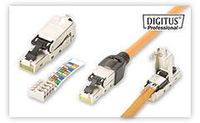Digitus Shielded RJ45 Plug (2 Pack) For Cat6A and Cat7 10GBit Ethernet Network, AWG22-27, PoE+, w/Dust Cap for Easy and Fast Field Assembly