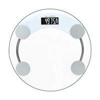Round Transparent Weight Scale Adult Precision Electronic Scale Health Scale Glass Scale Backlight Display Slim Design Non-Slip,White