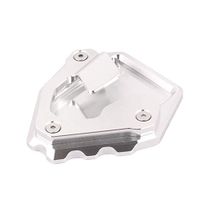 Frames & Fittings Motorcycle Side Kickstand Stand Extension Plate Pad for Honda CRF1000L Africa Twin 2016 2017 2018 - (Color: Silver)