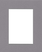 Pack of (2) 24x36 Acid Free White Core Picture Mats Cut for 20x30 Pictures in Ocean Grey
