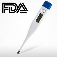 Digital Thermometer, Oral Armpit Thermometer with Accurate Fast Reading for Baby, Adult Rectal Thermometer Support Waterproof,Memory (2 Pack)