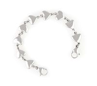 Medical ID Stainless Heart Link Replacement Bracelet (7" Strand 8.5" Total)