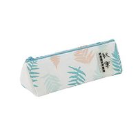 Pencil Case | Large Capacity Pencil Bag | Triangle Pencil Holder Organizer with Zipper Closure | Multifunctional Double Stationery Organizer Makeup Bag 1PC (D)