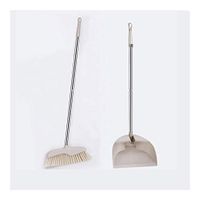 Broom and Dustpan With Long Handle Telescopic Up Extra Long Handle Magic Windproof Broom and Dustpan Stainless steel rod Multi-Function Broom Set Home Kitchen Room Garden cleaning tools