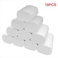 Tenflyer 6/12/18/24 Rolls Toilet Paper Bulk Bath Tissue Bathroom White Soft 4 Ply Household Office