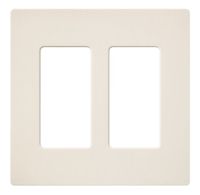 Lutron Claro 2 Gang Decorator Wallplate, SC-2-ES, Eggshell