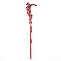 Freedom Solid Wood Engraving Elderly Cane, Non-Slip/Comfortable Handle/Natural Wood/for The Elderly to Help Walk/95 22cm,B