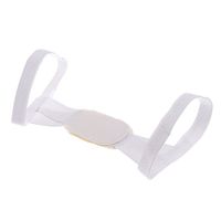 Unisex White Back Posture Corrector Clavicle Shoulder Neck Support Brace Strap Breathable & One Size