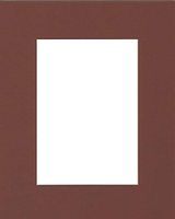 Pack of (2) 22x28 Acid Free White Core Picture Mats Cut for 18x24 Pictures in Brown