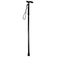 Xqr Old Man's Cane Folding Crutches Old Non-Slip Ultra-Lighting Aluminum Alloy Walking Stick Walker Adjustable Telegraphic Outdoor Walking Stick,Black