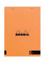 Quo Vadis Rhodia 162011 Bloc No 16 Stapled Notepads Lined 6" x 8 1/4" (Orange)