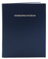 BookFactory Engineering Notebook - 96 Pages (.25" Engineering Grid Format), 8 7/8" x 11 1/4", Engineering Lab Notebook, Blue Cover, Smyth Sewn Hardbound (EPRIL-096-LGS-LBT4)