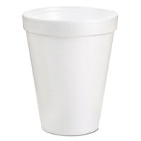 Dart 10J10 Foam Drink Cups, 10oz, White, 25/Bag, 40 Bags/Carton
