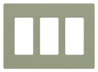 Lutron SC-3-GB Claro Three-gang Wallplate Greenbriar
