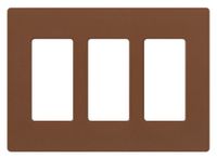 Lutron SC-3-SI Claro Three-gang Wallplate Sienna