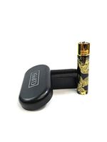 CLIPPER Full Metal Pipe Lighter Black with Silver, Gold Dragons with CASE