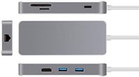 Proslife USB C Hub, 7-in-1 Aluminum USB C Hub Adapter 3.1 with Type C Charging Port, TF/SD Card Reader Slot, HDMI 4K, 2 USB 3.0 Ports,Windows